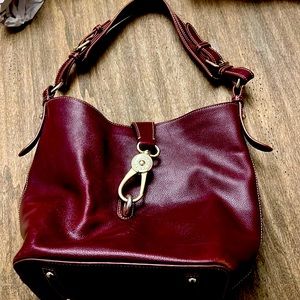 Dooney and Bourke Maroon Bucket Purse